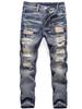 Trendy Korean Style Boys' Ripped Jeans - Casual Medium & Large Sizes for Spring & Autumn