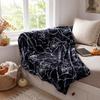 Halloween Throw Blanket for Couch, Decorative Plaid Blanket for Sofa and Party Decor