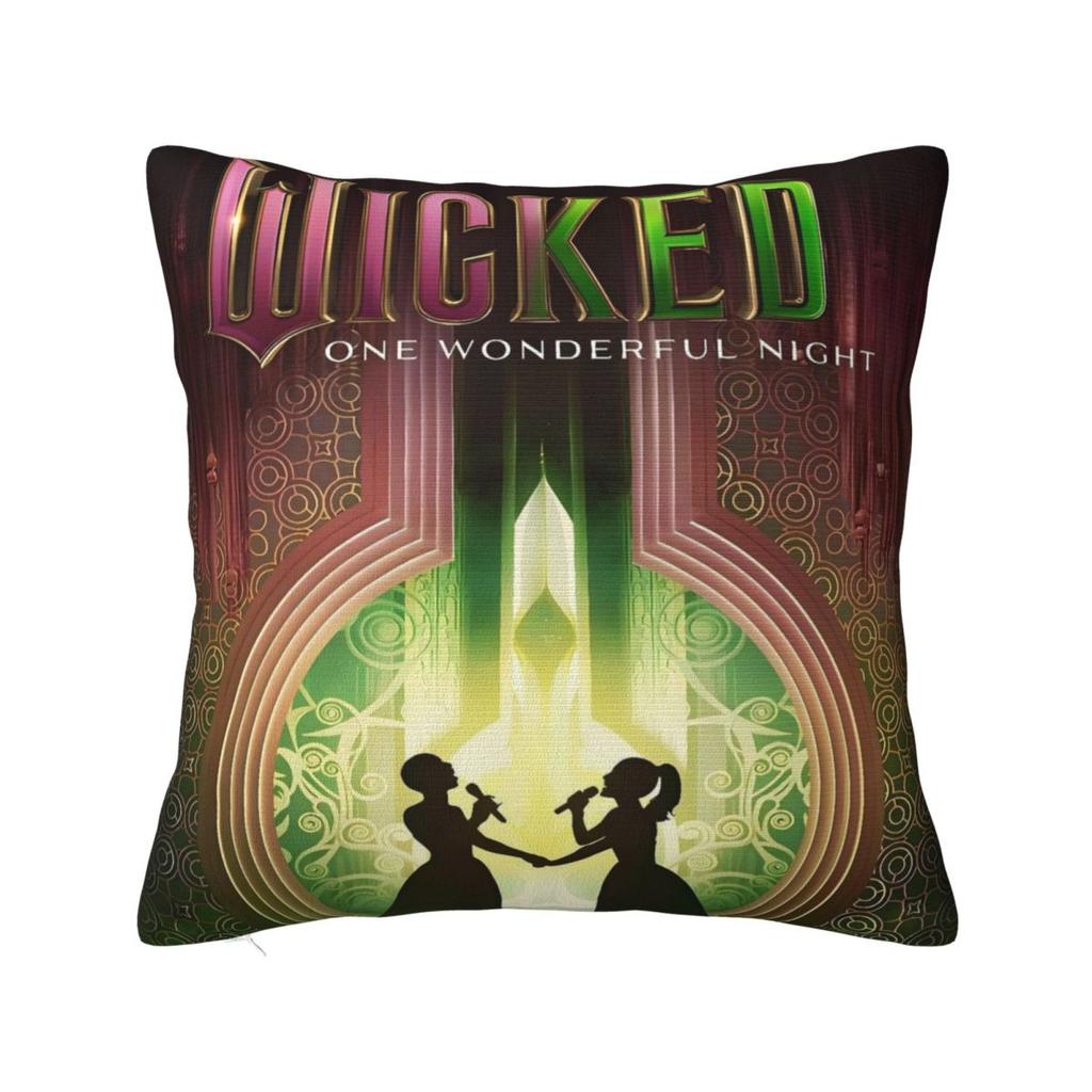 2025 New Wicked Elphaba & Glinda Tonal Pillow Cover Retro Trendy Pillow Case For Sofa Home Decoration Cushion Pillowcases
