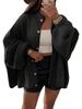 Autumn/Winter Solid Color Knit Button Cardigan with Large Sleeves - Casual Style