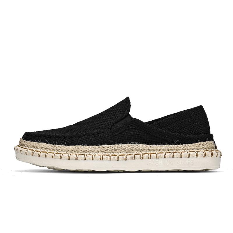 Linen Sewing Men's Casual Shoes Comfy Lightweight Summer Loafers Men Espadrilles Flat Slip-on Driving Shoes Man  Fishermen Shoes