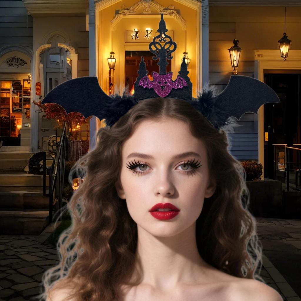 Halloween Bat Headband Soft Lightweight Design Accessory Cosplay Hairband For Costume Parties And Themed Event