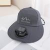 Casquette Ventilateur Solaire Respirante Rechargeable par USB Séchage Rapide Protection Solaire Casquette de Baseball d'Été Réglable