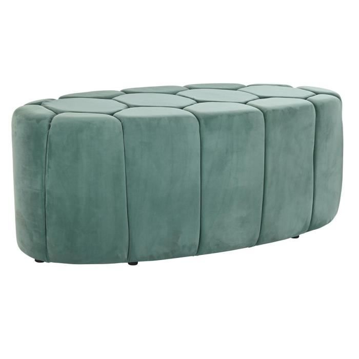 Banquette - Scandinave - Vert - MDF - Polyester - 2 Places - 122 X 51 X 46,5 Cm