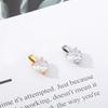 Gold & Silver Plated 2PCS Heart CZ Pendant Necklaces, Minimalist Four-Prong Solitaire Cable Chain Set for Women