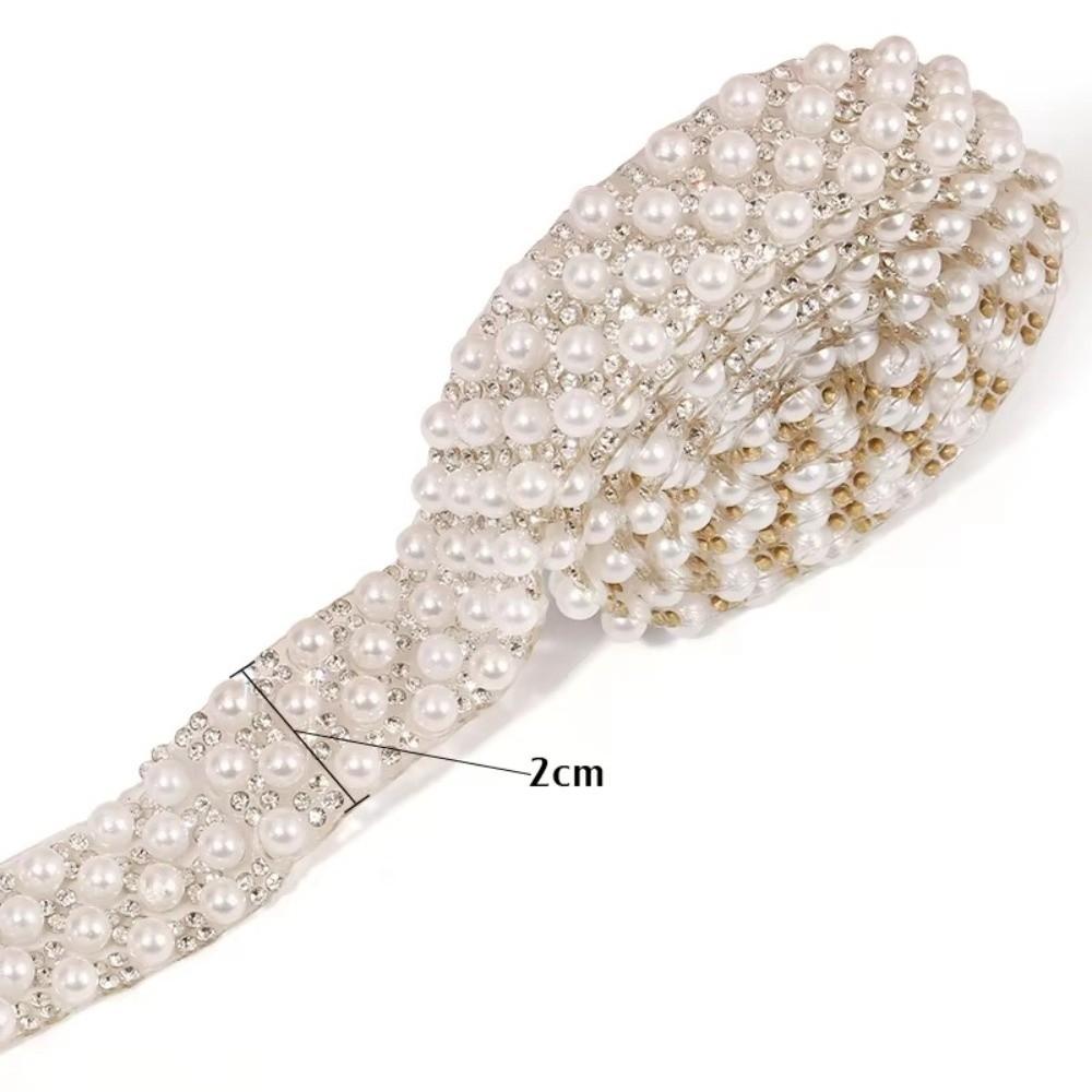 1 Yard DIY Self-Adhesive Rhinestone Tape Colorful Diamond Ribbon  Clothing Decoration