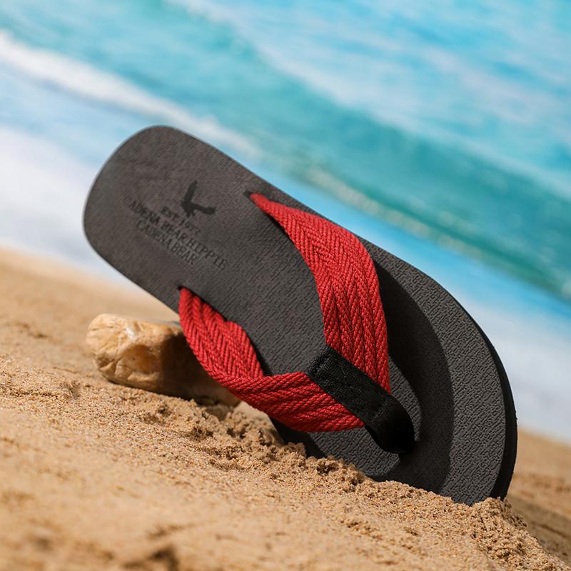 

Мода PARZIVAL Летняя Мода Шлепанцы Мужские Нескользящие Уличные Пляжные Шлепанцы Плетеные Шнурки Плоские Повседневные Тапочки Chinelo Masculino 45 красный