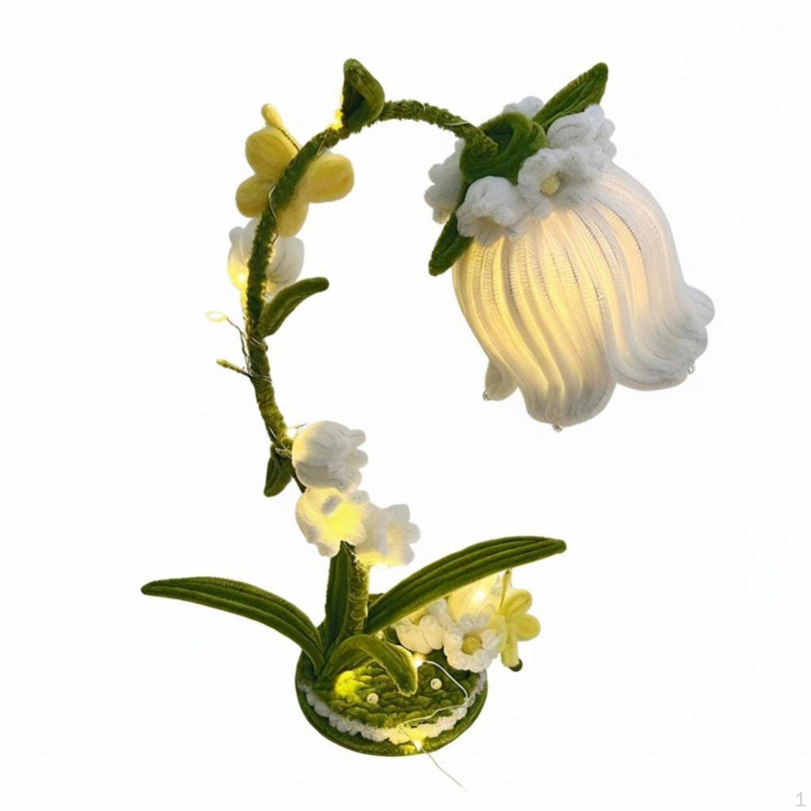 DIY Lily of the Valley Lamp Kit Pipe Cleaner Floral Luminaire Light Handmade Luminous Blossom