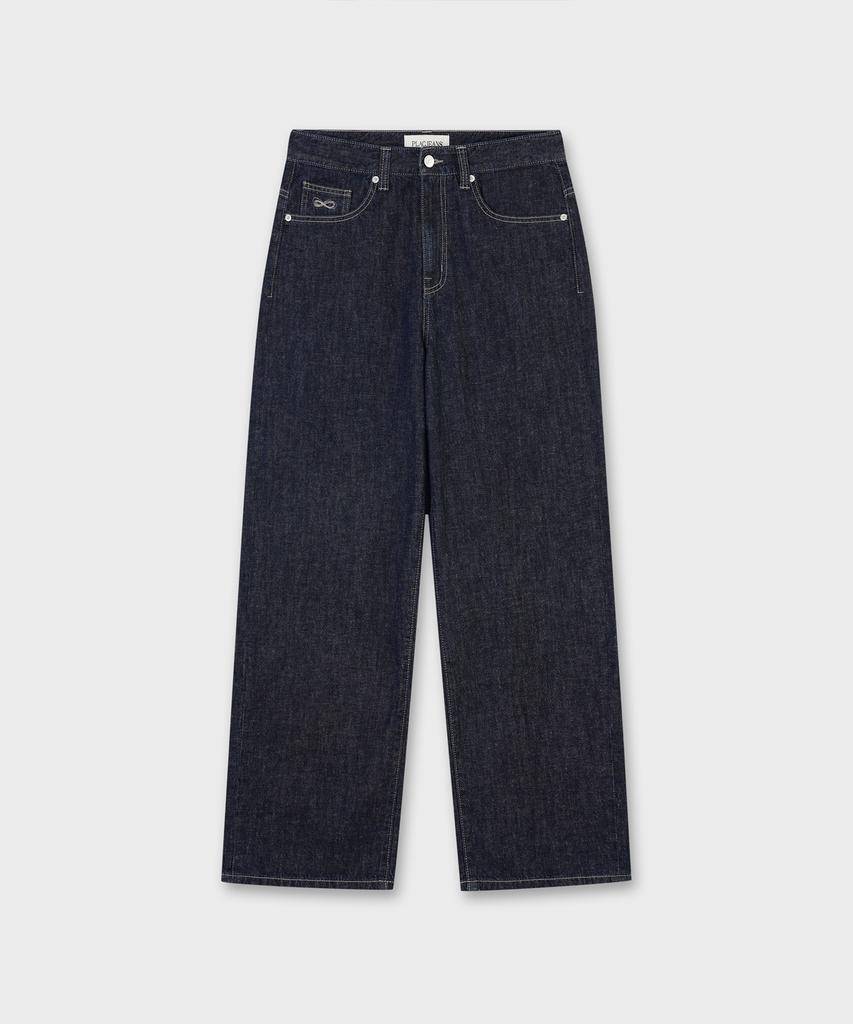 PLAC Essentials Wide Linen Denim Pants M08 Deep Blue