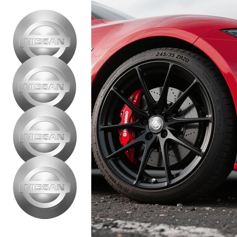 4Pcs Car Wheel Hub Cover Rim Center Cap Decorative Accessories Fit Nissan Magnite Qashqai Ariya X-Trail/Rogue Note Sentra AltimaJ