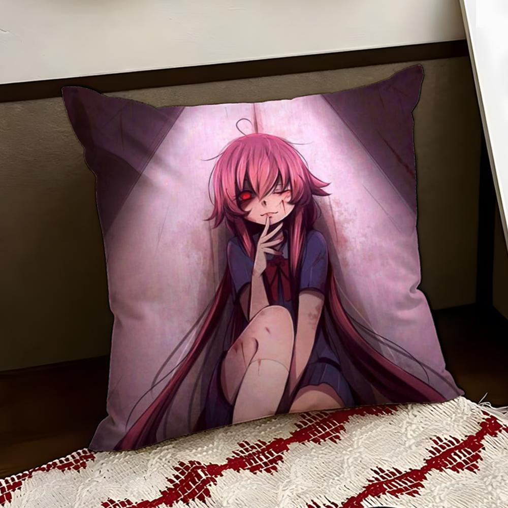 

MMirai NNikki Cushion Cover Reversible Soft Durable Pillow Cover Home Car MultiScene Use for Daily Comfort 30X30cm