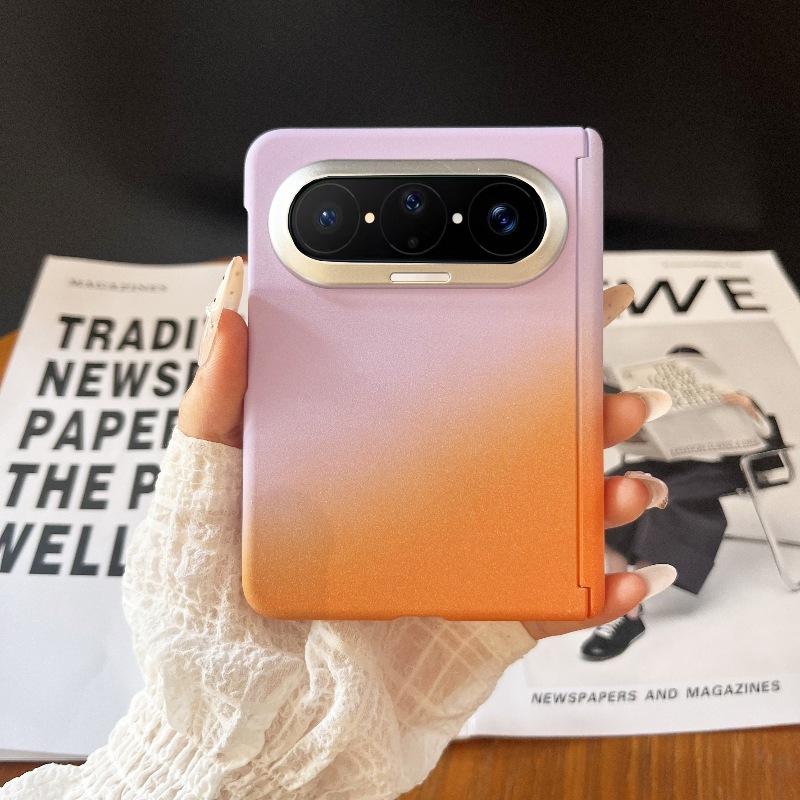 Applicable to Huawei PuraXMax folding screen gradual change rock sand eagle eye lens matte MateX7/X6/X5 mobile phone case