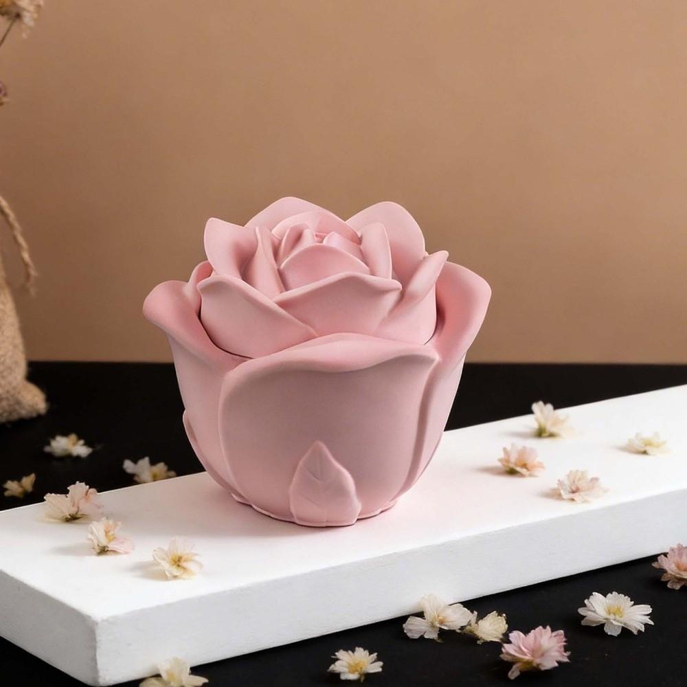 Handmade Flower Candle Cup Molds Silicone Candlestick Molds Rose Flower Molds  Wedding Decor