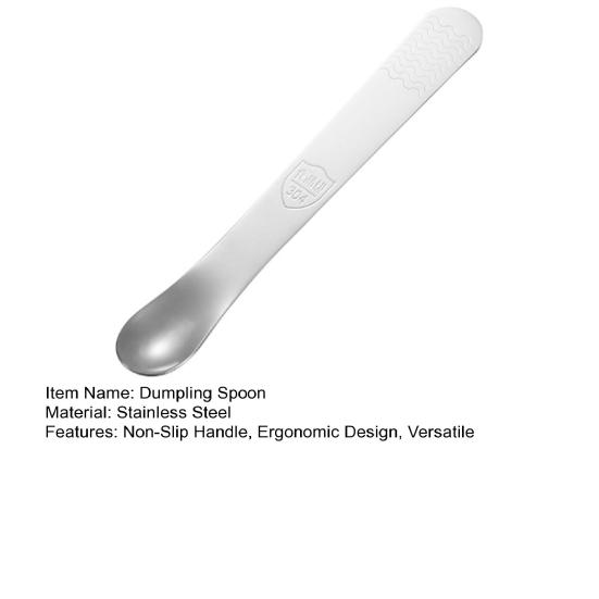 Stainless Steel Dumpling Spoon Filling Scoop And Mixer for Wontons Pastries Non-Slip Handle Smooth Edge Rust-Resistant Essential Kitchen Tool