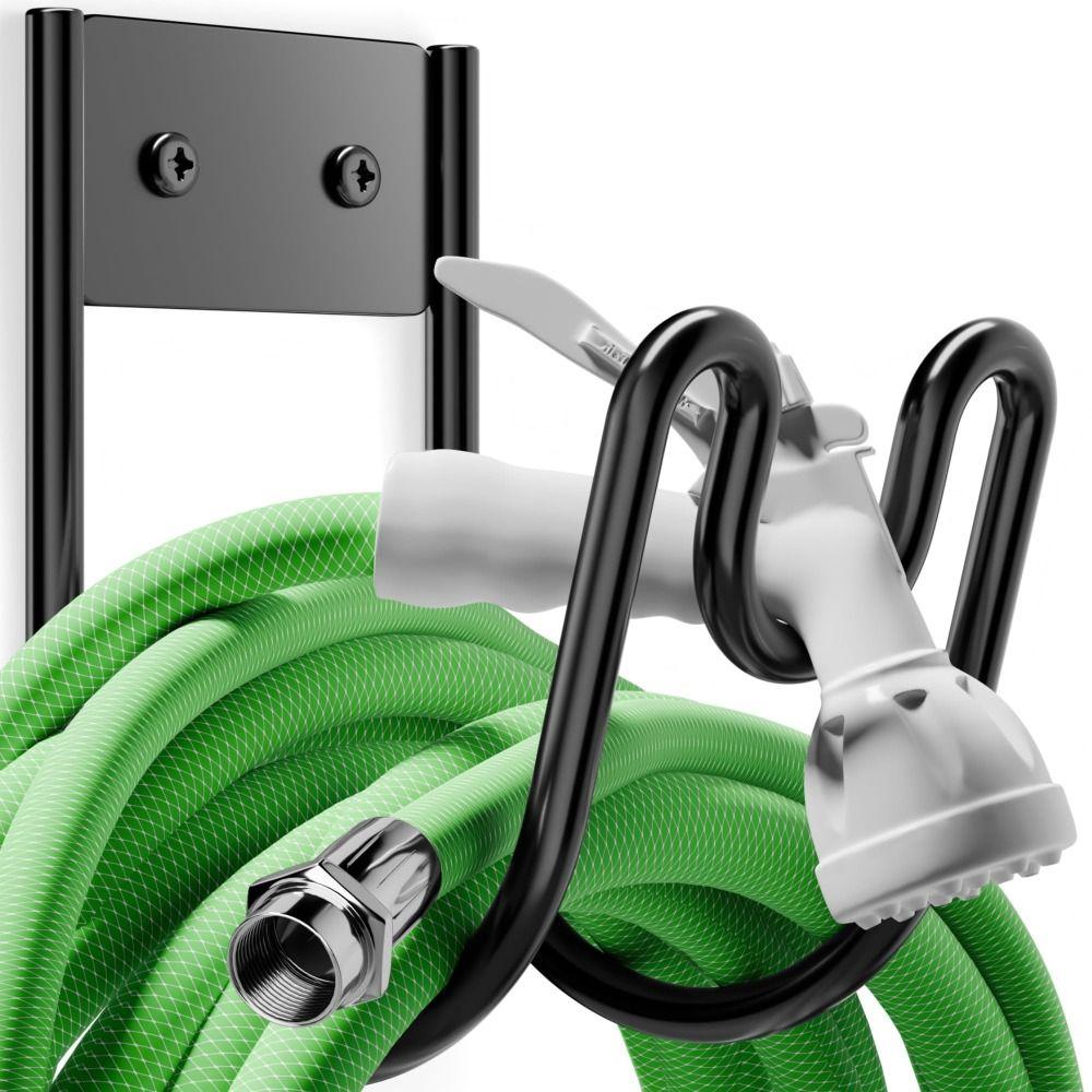 Wall Mount Water Hose Rack Rust Proof Flex Hose Hanger Tool Holder Garden Water Pipe Hook  Outdoor