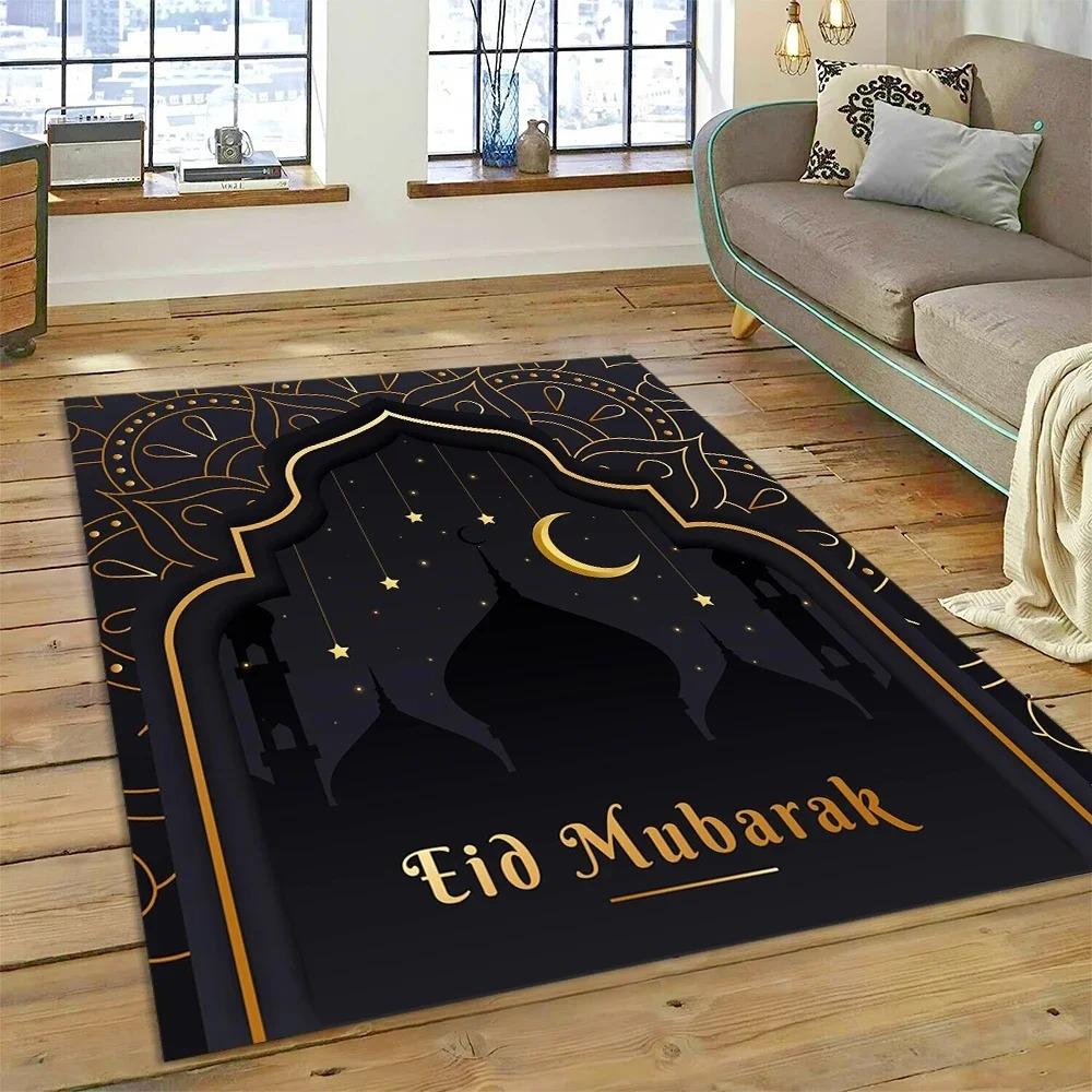 Muslimischer Islam Gebetsteppich zur Wohnzimmerdekoration Teppiche Zuhause Sofa Kaffeetisch Rutschfest Schlafzimmer Bettseite Bodenmatte Waschbar