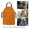 Welding Protective Apron Flame Retardant Wear Resistant Strap Adjustment Leather Work Protective Clothing with Pocket