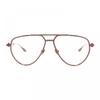Valentino Eyeglasses Aviator Full Rim  Matte Black Rhodium Frame And Clear Demo Lens Lens Vlx 133b Gold