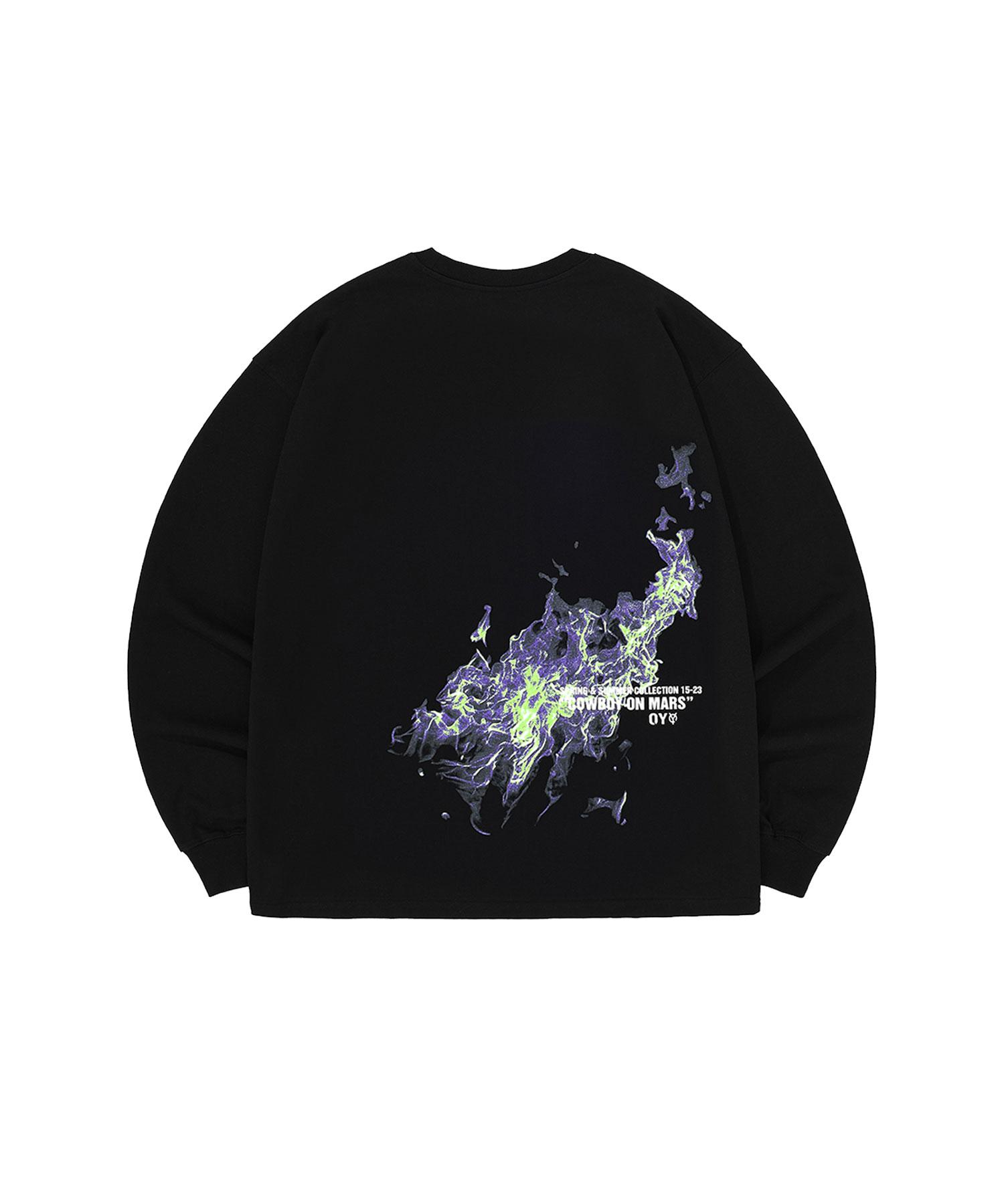 Oy Blaze Logo Long Sleeve - Black Black/2Size