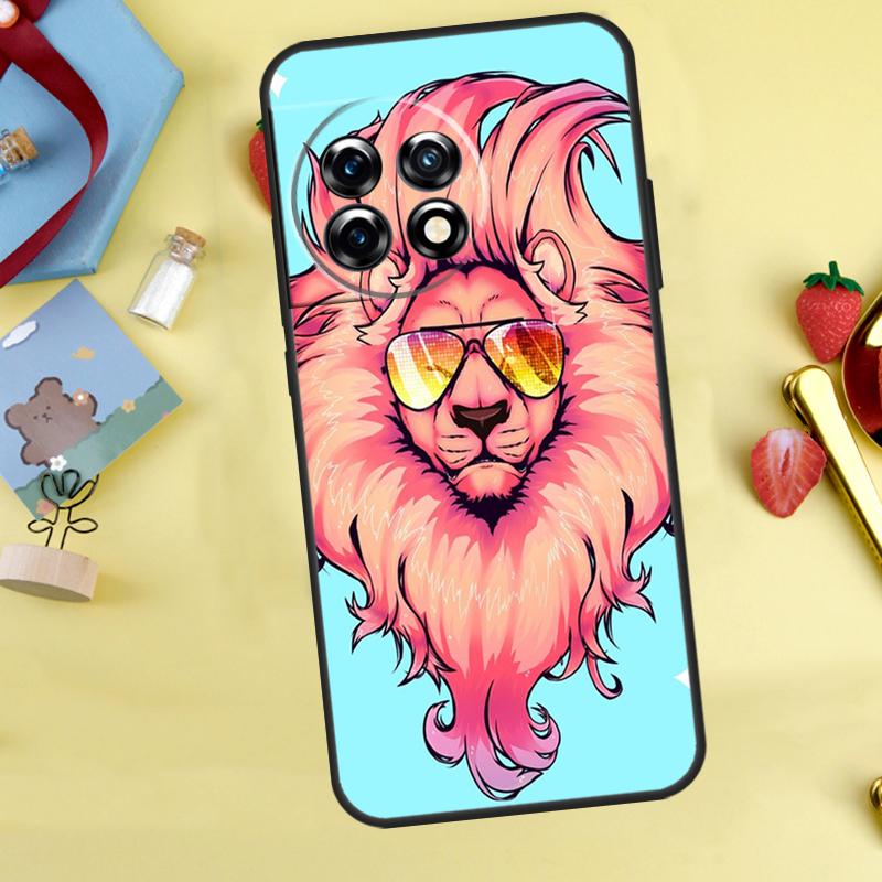 Lion Animal Case For OnePlus Nord 5 CE 2 3 4 Lite N20 N30 OnePlus 10T 12R 13R 13T 10 11 12 13 15 Cover