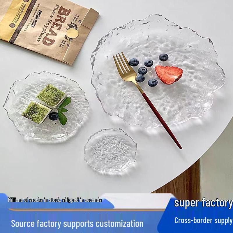 Glacier Glass Dessert & Snack Plate Set