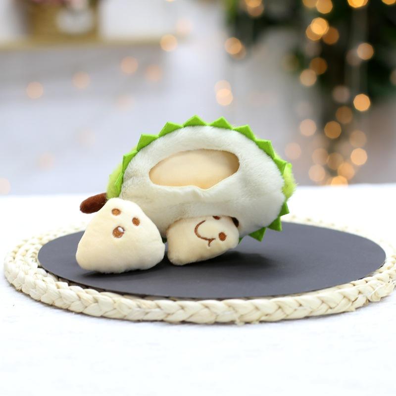 Duriandocka Plyschleksak Avstressningsdocka Kreativ Simulering Frukt Nyckelring