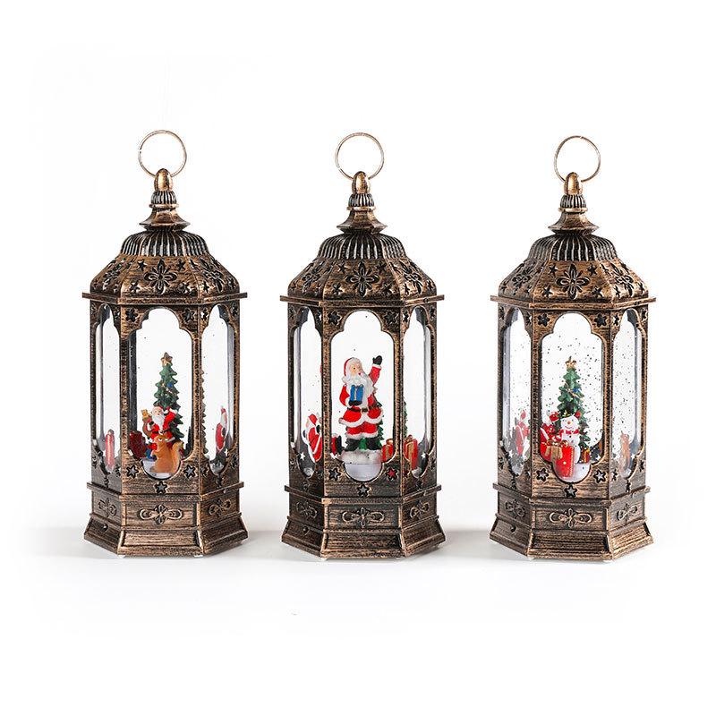 Rotating Christmas Music Lantern with Hotel Lighting and Oil Lamp Design