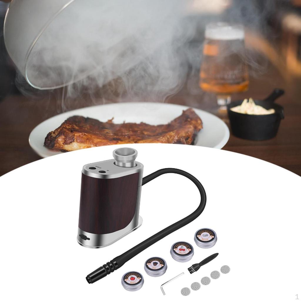 BBQ Smoke Infuser Tool with Wood Chips and Accessories for Indoor Outdoor Use