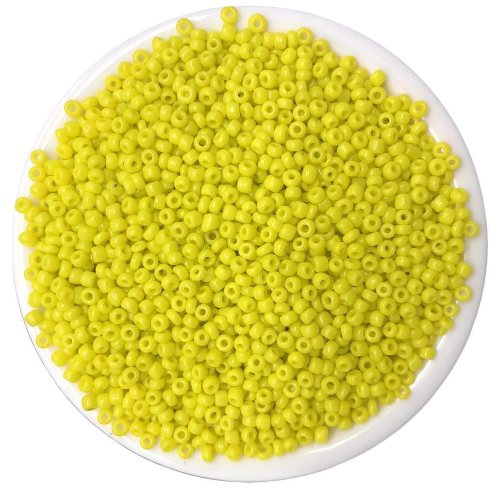 Solid Color 2/3/4mm Glass Seed Beads, Silver Lined, Dyed AB Cream, Round for Handmade Beading & Bracelets.