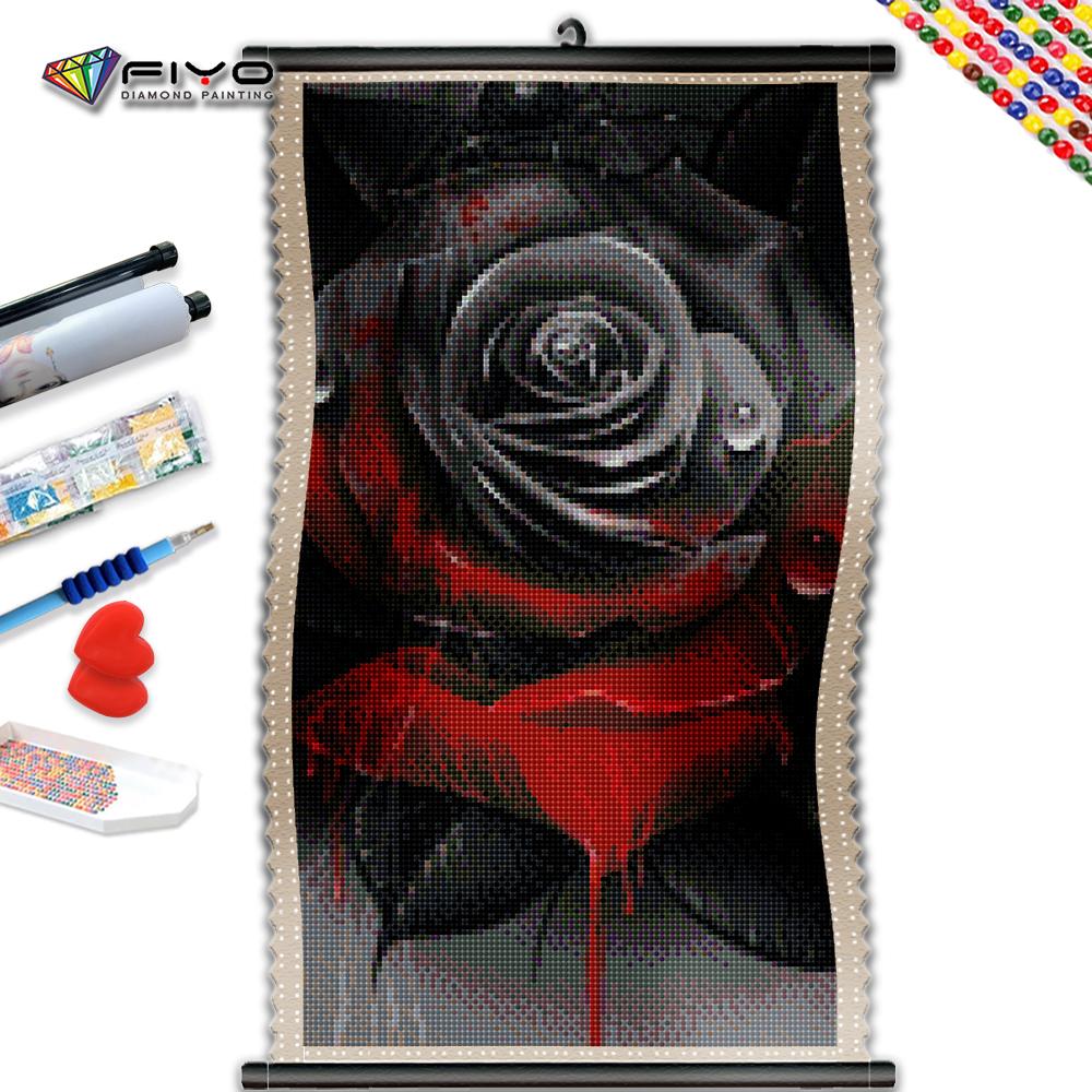 

5D DIY Рамка Алмазная картина Красная роза Мозаика Цветок Вышивка крестом Полная вышивка Рукоделие Домашний декор