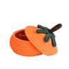 KX4B Festival Woven Cotton Storage Bin Lid Fall Decoration Pumpkin Design Organiser