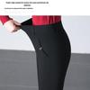 Women's Cotton-Blend Stretch Slimming Pants - Plus Size, Straight-Leg, Spring/Autumn 2025