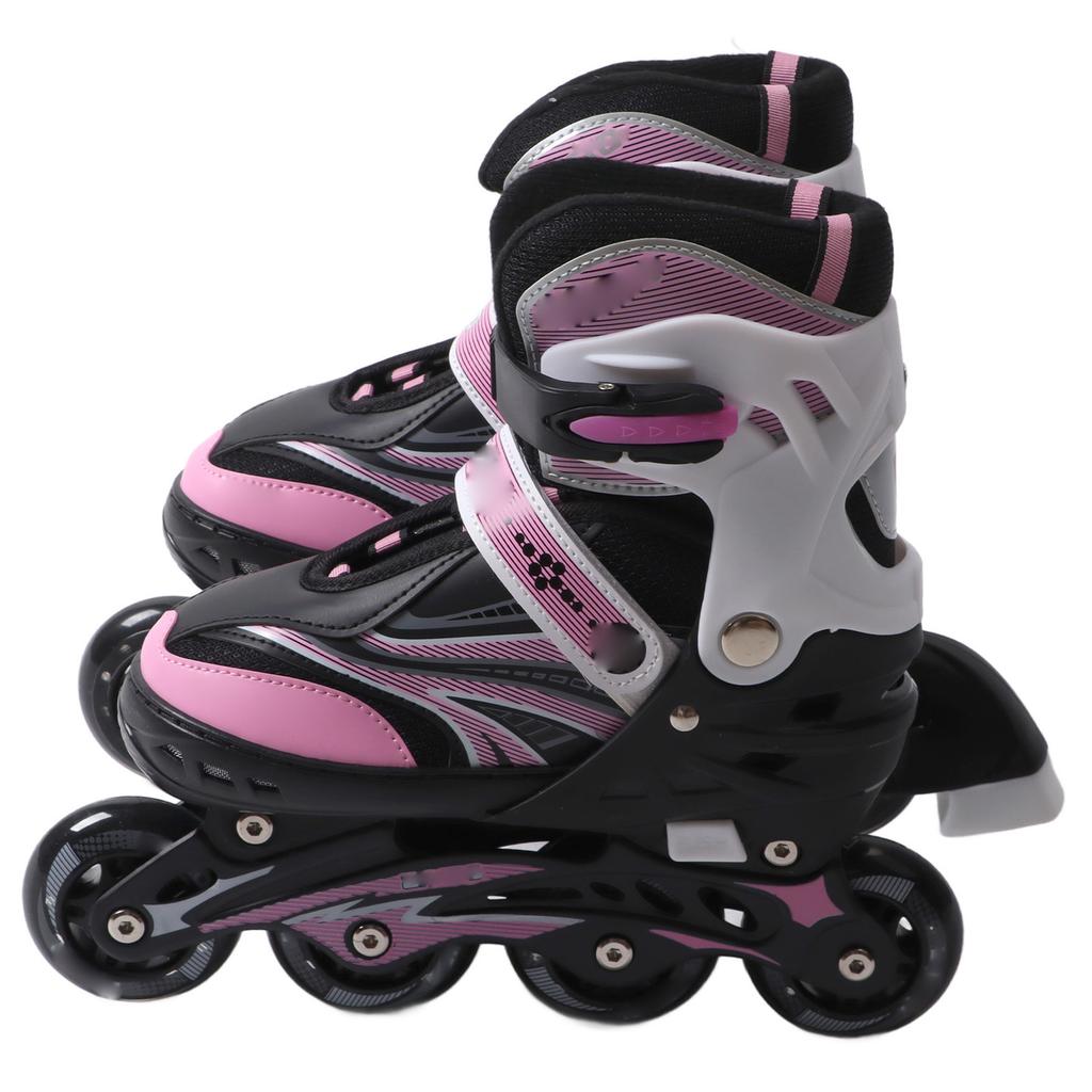 Inline Skates Pink M Roller Blades Adjustable PU Mesh Stable Slide Roller Skates for Girl Boy Teen