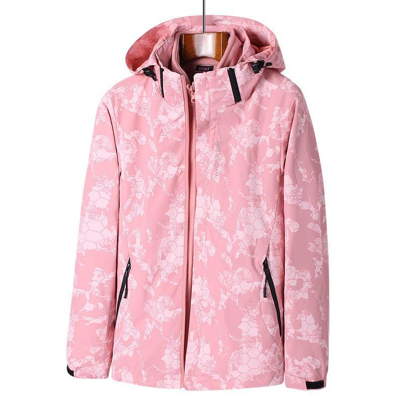 Unisex Camouflage 3-in-1 Jacket: Detachable Two-Piece, Versatile for Workwear & Skiing, Logo Customizable XXL