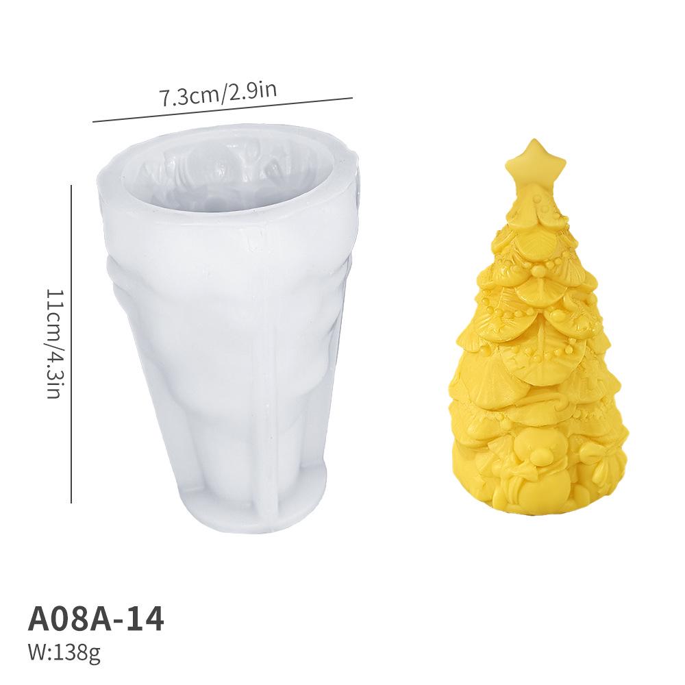 2024 Christmas Gnome Candle & Tree Diffuser Mold: 3D DIY Silicone for Plaster & Stone