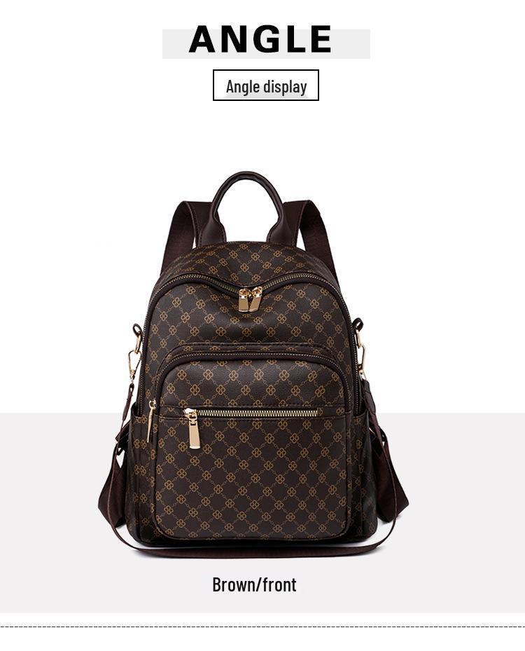 Women's Retro Print Large-Capacity Three-Way Travel Backpack