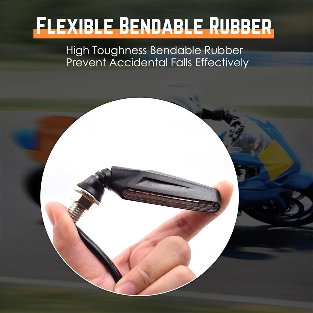 4pcs Motorcycle Turn Sequential Signals LED Blinker Flowing Water Flashing Lights Tail Stop Indicators Turn Signa