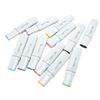Wide Tip Markers Refillable Ink Even Inking Alcoholic Paint Marker for Paper Plastic Wood Glass 12pcs