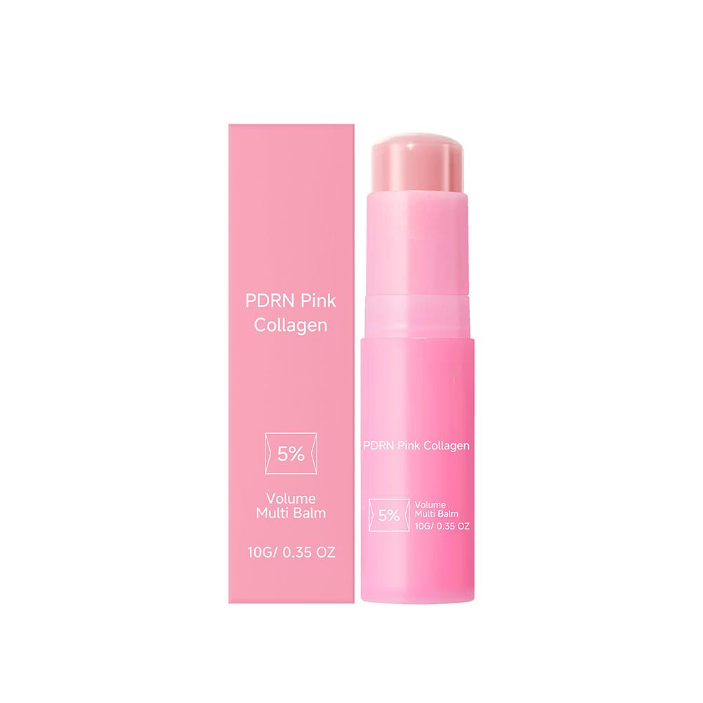 Koreanischer Rosa Multi-Balsam-Stick mit Kollagen Tiefenfeuchtigkeitsspendend Feuchtigkeitsspendend Falten Elastizität Lifting Glättend Feine Linien Gesichtspflege pink