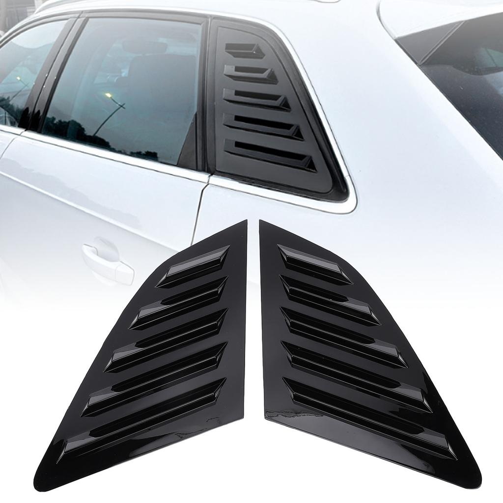 2Pcs Rear Side Window Louver Cover Left Right Rear Window   Vent Scoop Shutter Cover Blind Replacement for 8V Hatchback 2014-2020