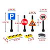 MOC Bricks Road Sign 1X2 1X4 2X2 Traffic Light City Street Crosswalk Railway Toys Educational Building Blocks Dolls Kids Gifts