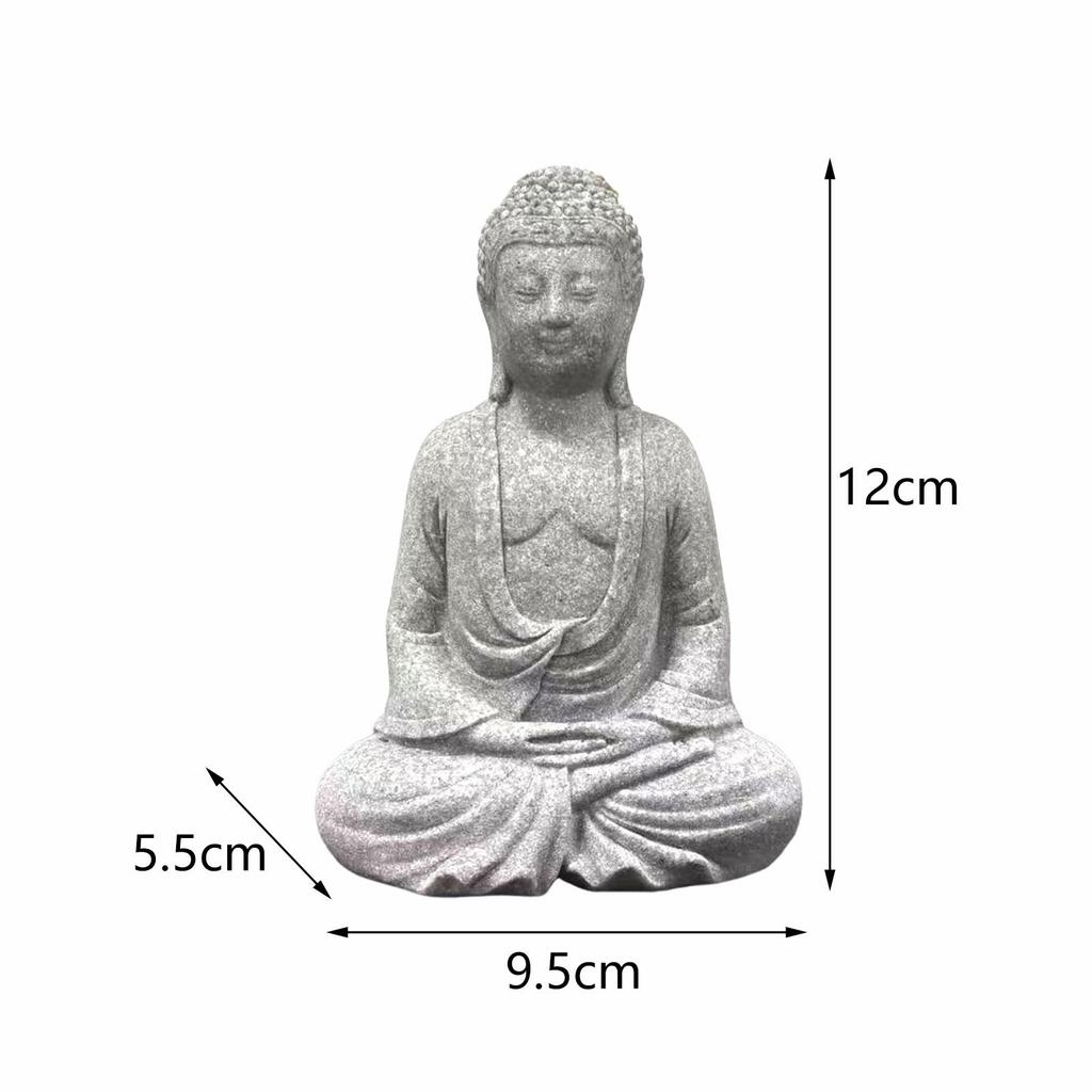 Buddha Statue Hand Carved Buddhism Decorative Figurine Buddha Sculpture for Living Room Home Shop Tabletop Indoor Outdoor