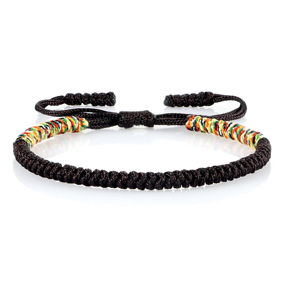 A Handmade Tibetan Buddhist Bracelet, Lucky Bracelet, Woven Black and Red String Bracelet for Men and Women, Couple Jewelry Gift