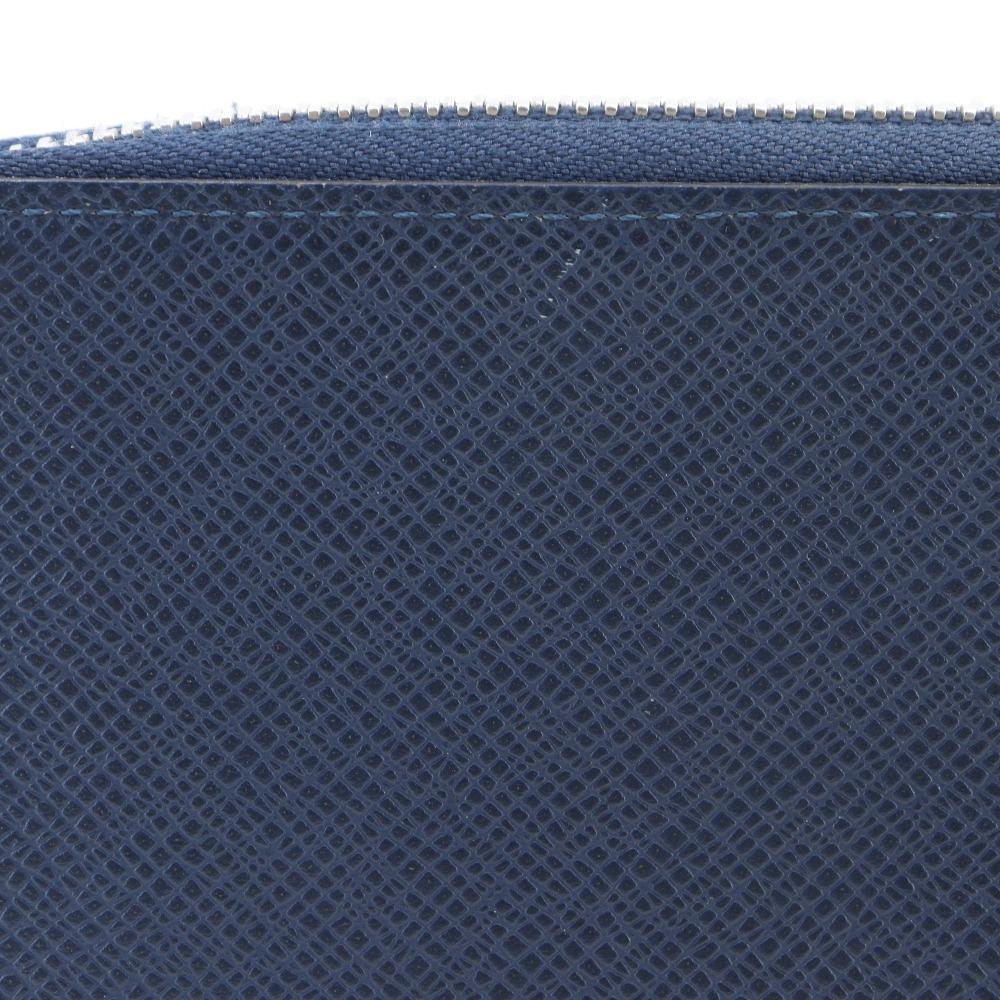 LOUIS VUITTON Zippy Wallet Vertical Purse M32837 Océan Navy blue Taiga mens Used