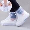 Waterproof Reusable Shoe Covers Non-Slip Rain Shoe Covers Shoe Protectors with Zipper And Drawstring for Men Women Rain Snow Mud Protection