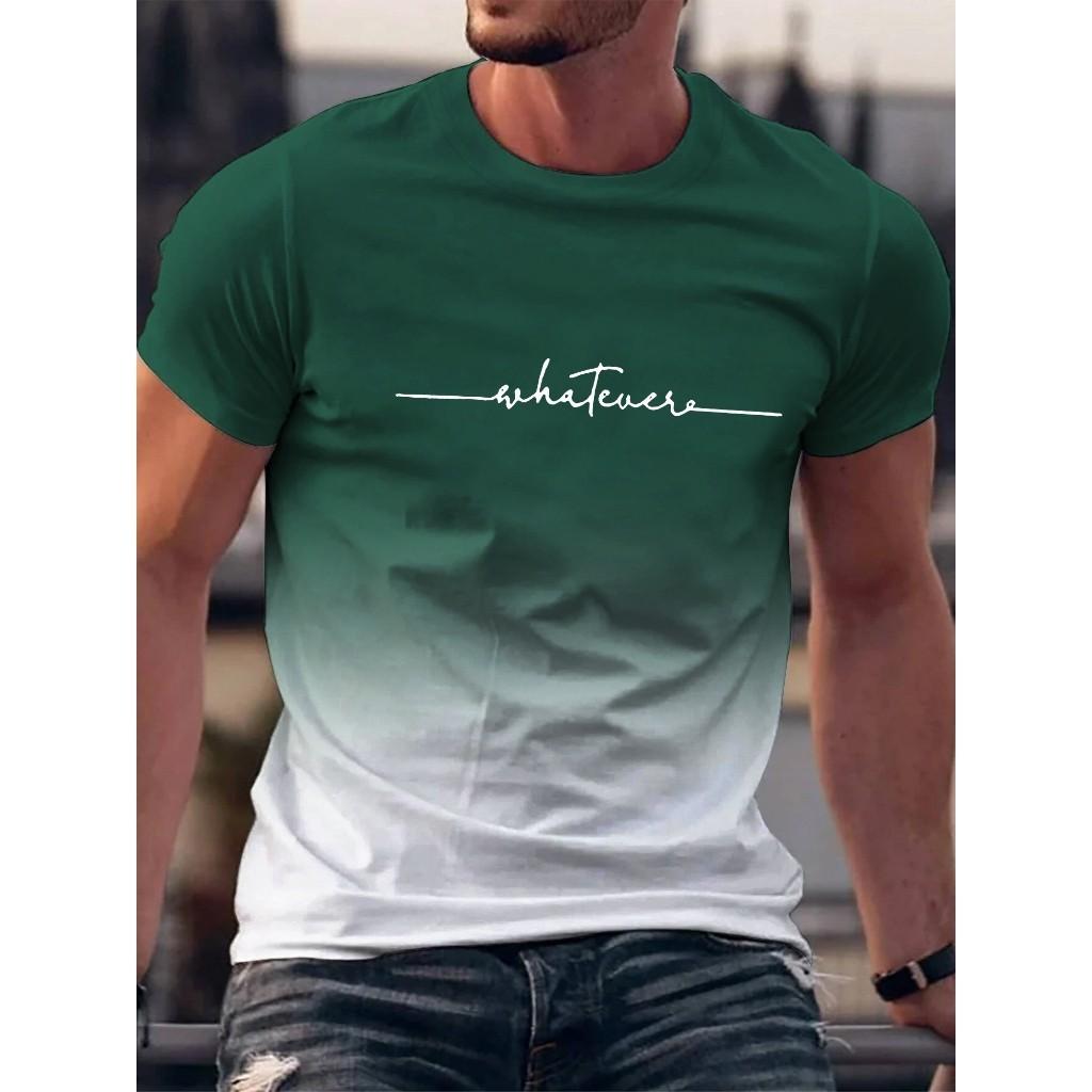 2 Latest 3D Printed Gradient T-shirts, Summer Short Sleeves, Neutral Breathable Street T-shirts
