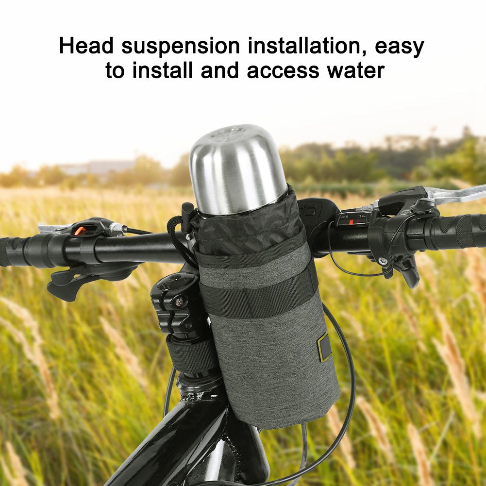 Bicycle Water Bottle Holder Bag Portable Cycle Bike Kettle Insulate Cage (Dark Grey)