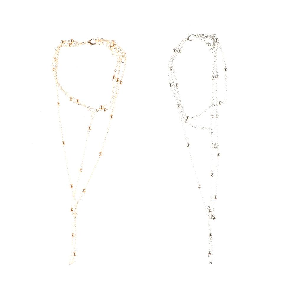 Vintage Court Style Anklet Bracelet Beads Foot Jewelry Sexy Mesh Tassel Toe Anklet Girls