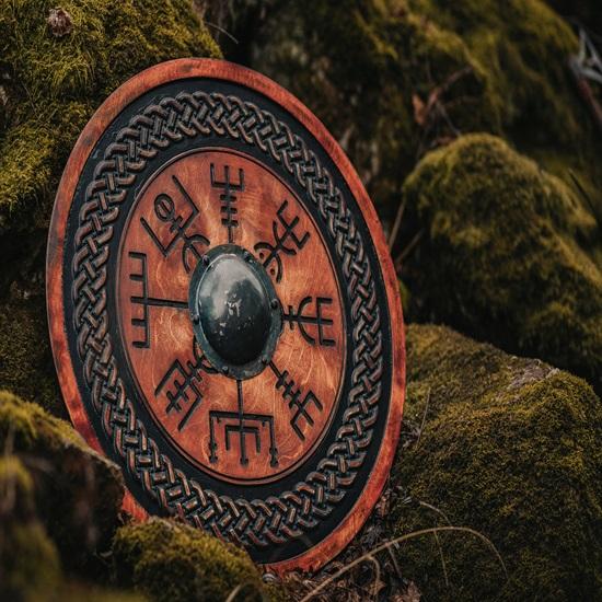 

75 см Декор для стен викингов, деревянное настенное искусство, домашний декор ручной работы, подарок