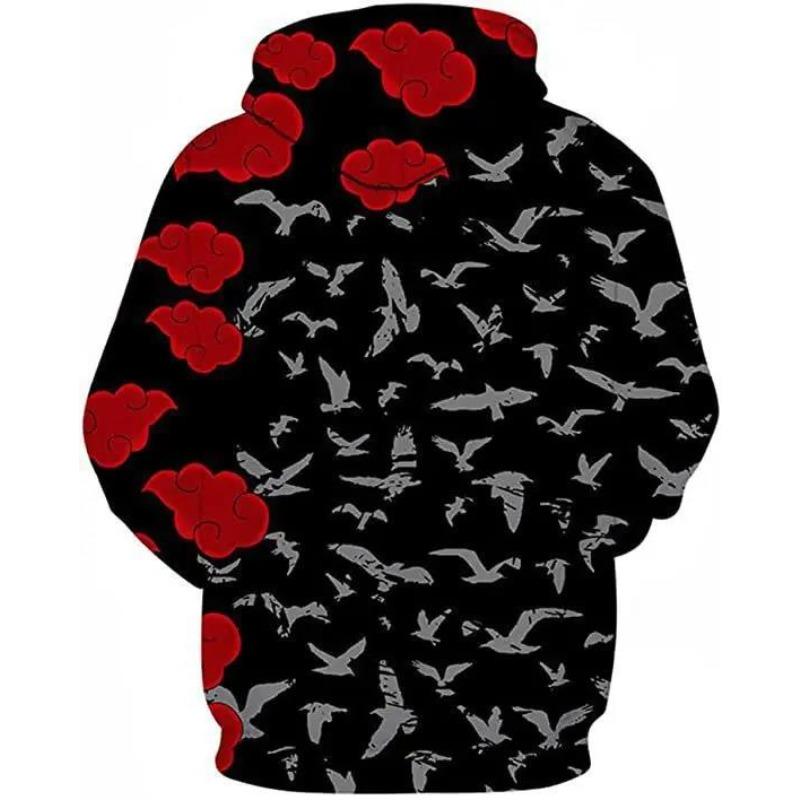 Popular Anime Naruto Akatsuki Itachi 3D Digital Printing Pullover Sweatshirt Hoodie Men's And Women's Fashion